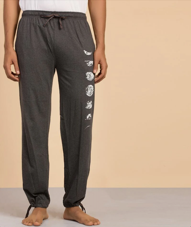Buy U.S. POLO ASSN. Men Grey Drawstring Waist Brand Print Track Pants online